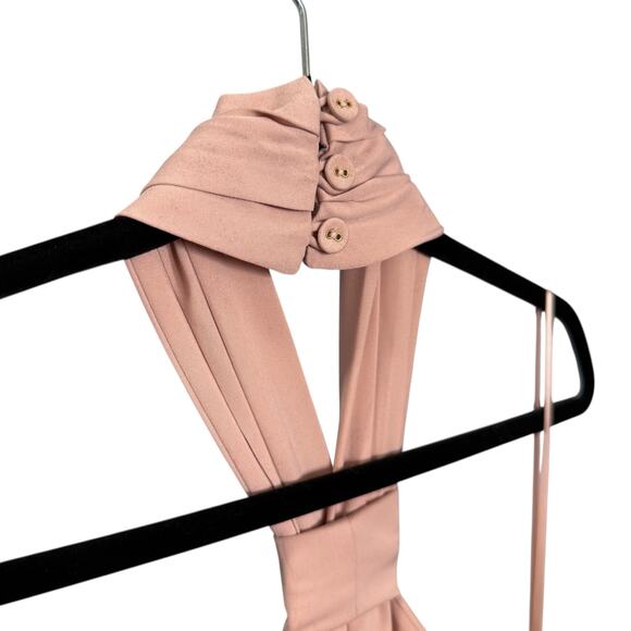 Shona‎ Joy Size 8 Halter Neck Draped Dress Blush Pink Wedding Guest Balletcore - Picture 5 of 11